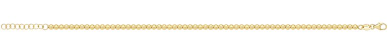 9CT YEL GOLD 7" BEADED BRACELET