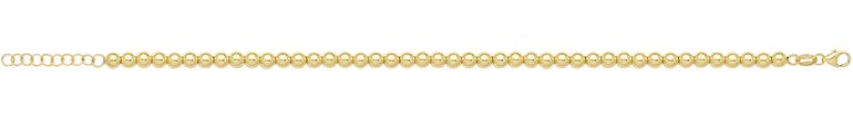 9CT YEL GOLD 7" BEADED BRACELET