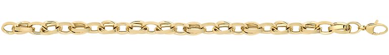 9CT YEL GOLD HOLLOW BRACELET