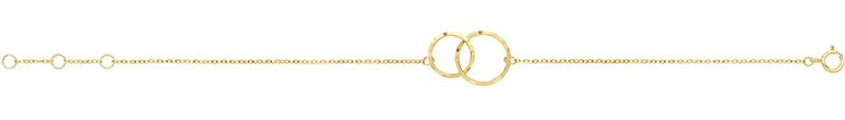 9CT YEL GOLD INTERLOCKING CIRCLES BRACELET