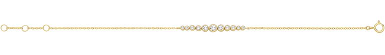 9CT YEL GOLD GRADUATED CZ BRACELET