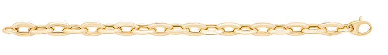 9CT YEL GOLD LADIES' 7.5 INCH FANCY BRACELET