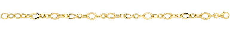 9CT YEL GOLD HOLLOW BRACELET