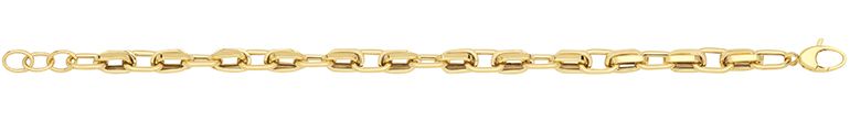 9CT YEL GOLD HOLLOW BRACELET
