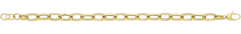 9CT YEL GOLD HOLLOW BRACELET