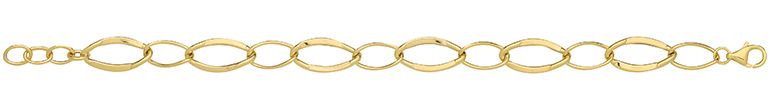 9CT YEL GOLD HOLLOW BRACELET