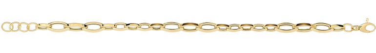 9CT YEL GOLD HOLLOW BRACELET