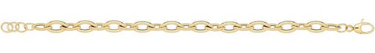9CT YEL GOLD HOLLOW BRACELET