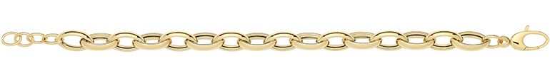 9CT YEL GOLD HOLLOW BRACELET