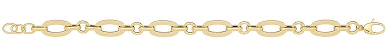 9CT YEL GOLD HOLLOW BRACELET