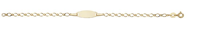 9CT YEL GOLD BABIES' 6 INCHES ID BRCLT