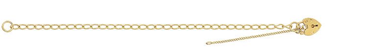 9CT YEL GOLD BABIES' CHARM BRCLT