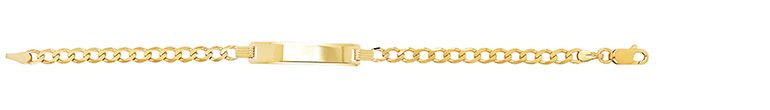 9CT YEL GOLD CURB BABIES 6" ID BRACELET