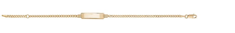 9CT YEL GOLD BABIES' 5.5+1 INCHES ID BRCLT