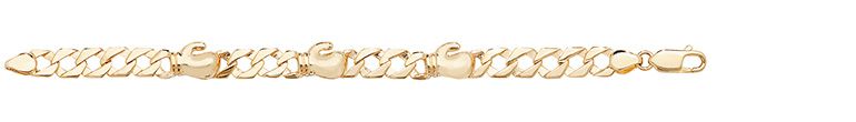 9CT YEL GOLD BABIES' 6 INCHES BRCLT