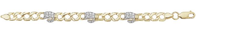 9CT YEL GOLD BABIES' 6 INCHES BOXING GLOVES CZ ID BRCLT