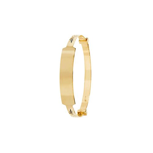 9CT YEL GOLD BABIES' EXPAND 3MM ID BANGLE