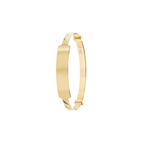 9CT YEL GOLD BABIES' EXPAND 3MM ID BANGLE
