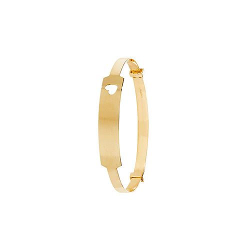 9CT YEL GOLD BABIES' EXPAND 3MM ID BANGLE