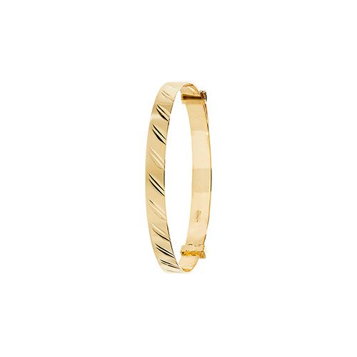 9CT YEL GOLD BABIES DIA CUT EXP 4MM BANGLE