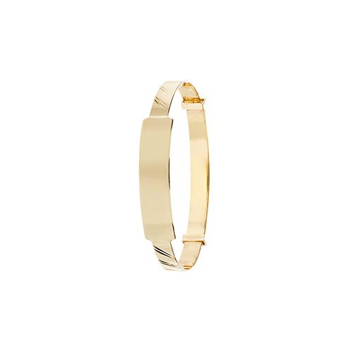 9CT YEL GOLD BABIES DIA CUT EXP 4MM BANGLE