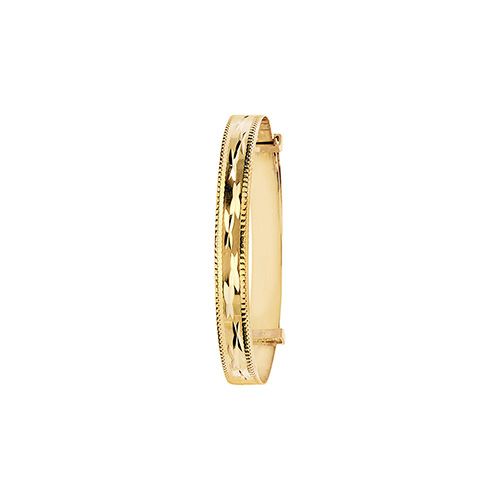 9CT YEL GOLD BABIES' DIA CUT 5MM EXPAND BANGLE