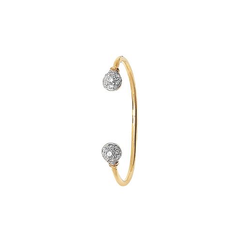 9CT YEL GOLD BABIES' CZ TORC BANGLE