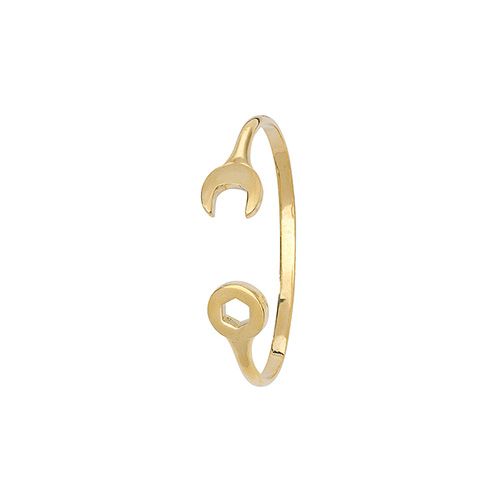 9CT YEL GOLD BABIES' SPANNER BANGLE