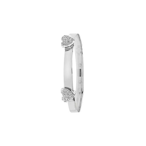 9CT WHT GOLD BABIES' EXP 4MM CZ BANGLE