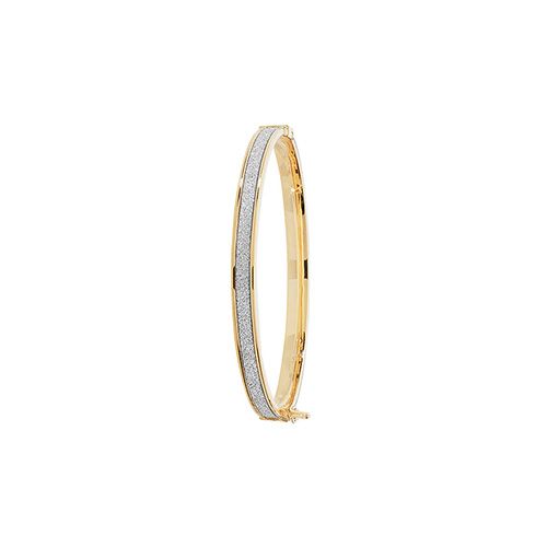 9CT YEL GOLD BABIES' HINGED BANGLE