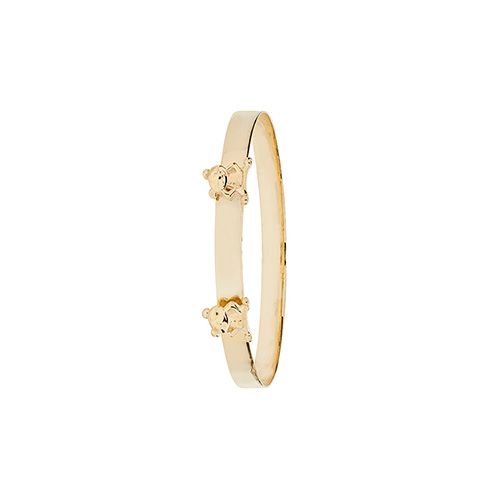 9CT YEL GOLD BABIES' EXP 4MM ID BANGLE