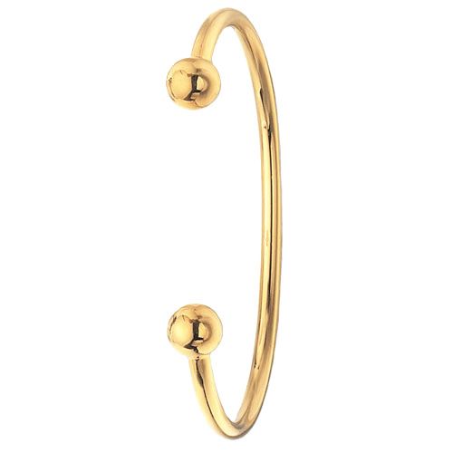 9CT YEL GOLD MEN'S SOLID TORC BANGLE