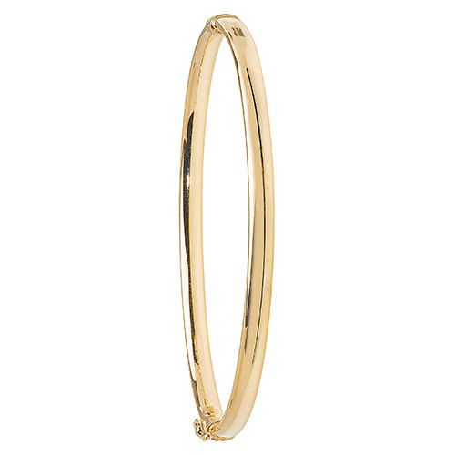 9CT YEL GOLD LADIES' HINGED BANGLE