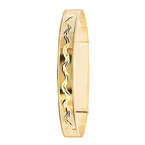 9CT YEL GOLD LADIES' DC EXP 7.5MM BANGLE