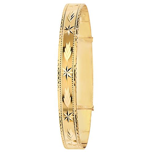 9CT YEL GOLD LADIES' DC EXP 7.5MM BANGLE