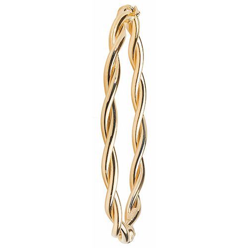 9CT YEL GOLD LADIES' HINGED BANGLE