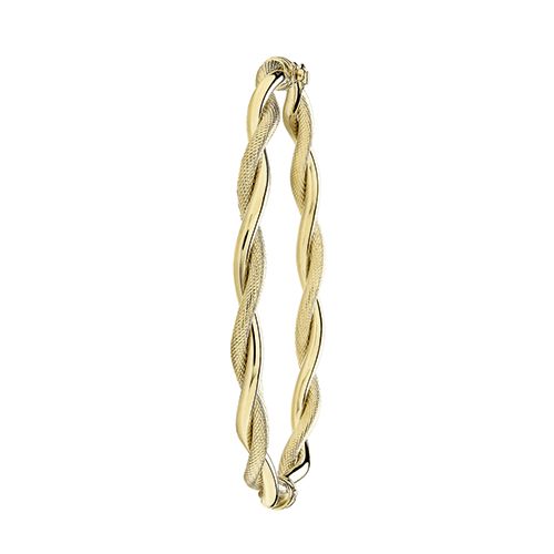 9CT YEL GOLD LADIES' HINGED BANGLE