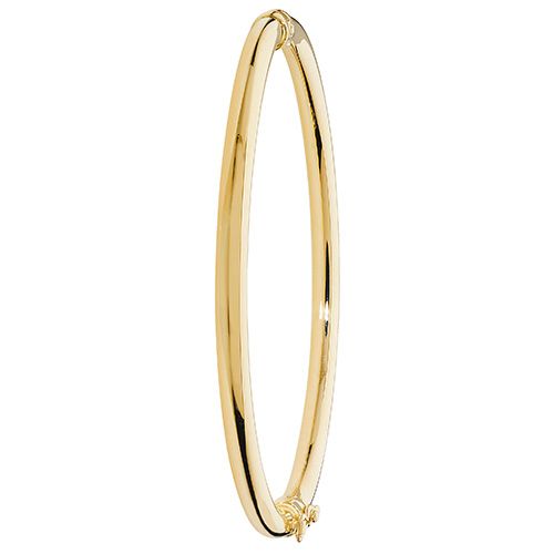 9CT YEL GOLD LADIES' HINGED BANGLE