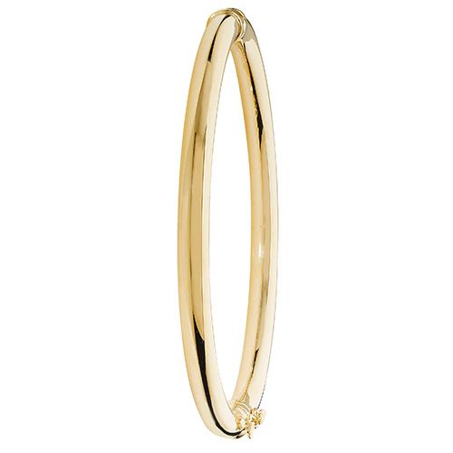9CT YEL GOLD LADIES' HINGED BANGLE