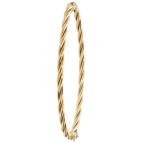 9CT YEL GOLD LADIES' HINGED BANGLE