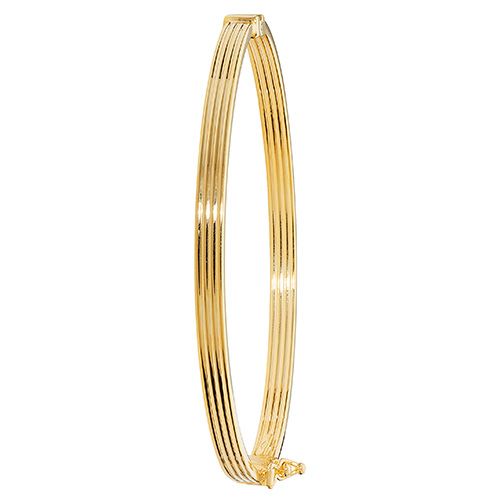 9CT YEL GOLD LADIES' HINGED BANGLE