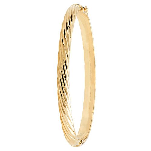 9CT YEL GOLD LADIES' HINGED BANGLE
