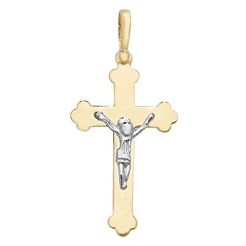 9CT YEL GOLD CRUCIFIX PENDANT