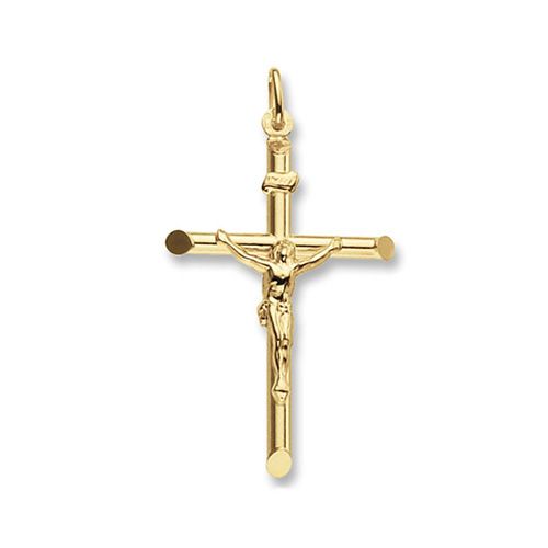 9CT YEL GOLD CRUCIFIX PENDANT