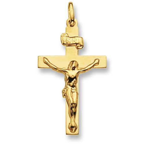 9CT YEL GOLD CRUCIFIX PENDANT