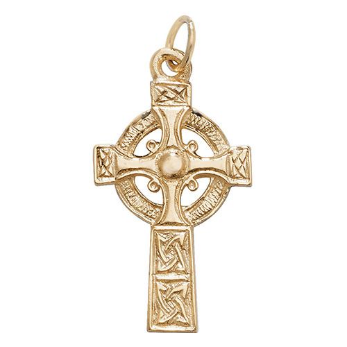 9CT YEL GOLD CELTIC CROSS PENDANT