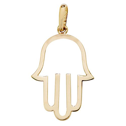 9CT YEL GOLD CUT OUT HAMSA PENDANT