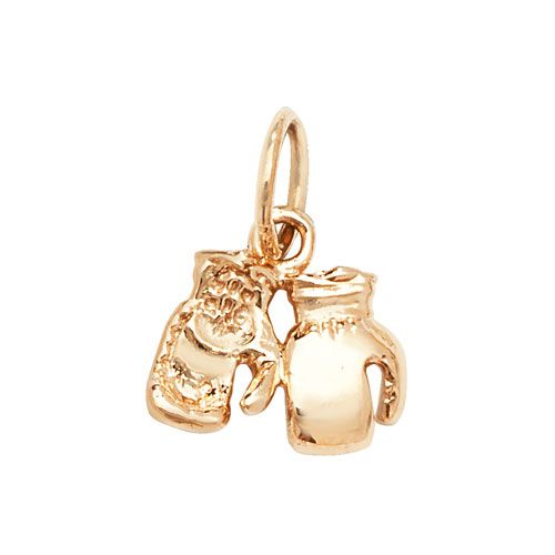 9CT YEL GOLD DBL BOXING GLOVE PENDANT