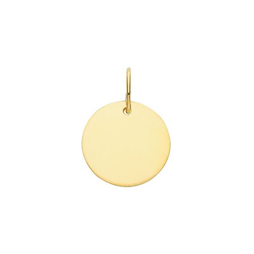 9CT YEL GOLD ROUND PLAIN SMALL PENDANT