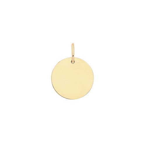 9CT YELLOW GOLD 11MM ROUND PLAIN SMALL PENDANT